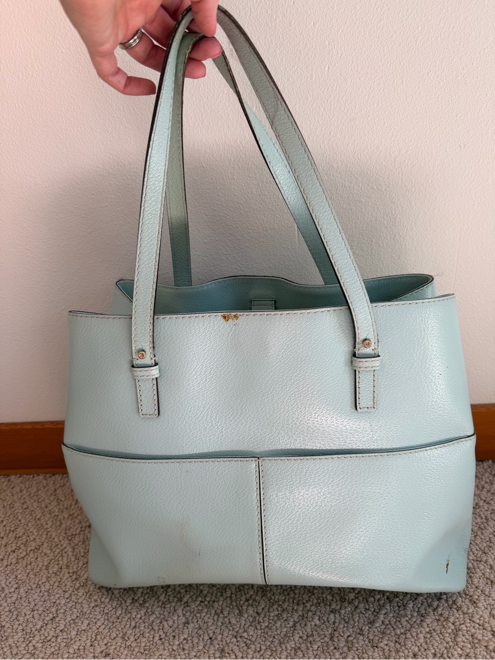 Kate Spade Light Blue Leather Handbag - Picture 4 of 13